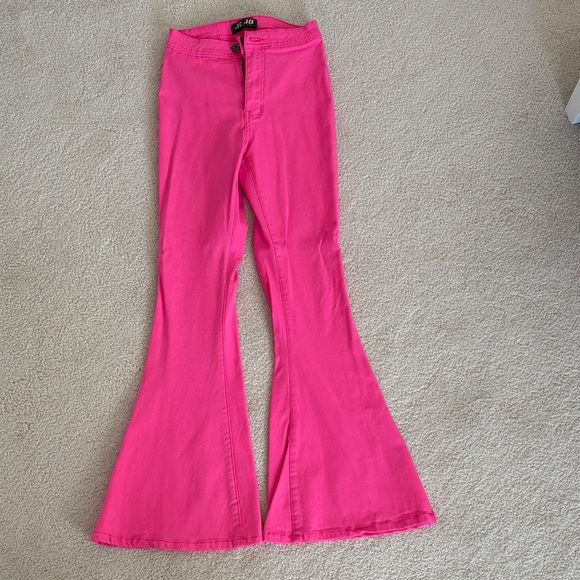 Jc & Jq Pants - H&M Bright Pink Flare Pants